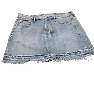 American Eagle AEO Womens 2 Hi Rise Festival Mini Skirt Denim Jean Size 14